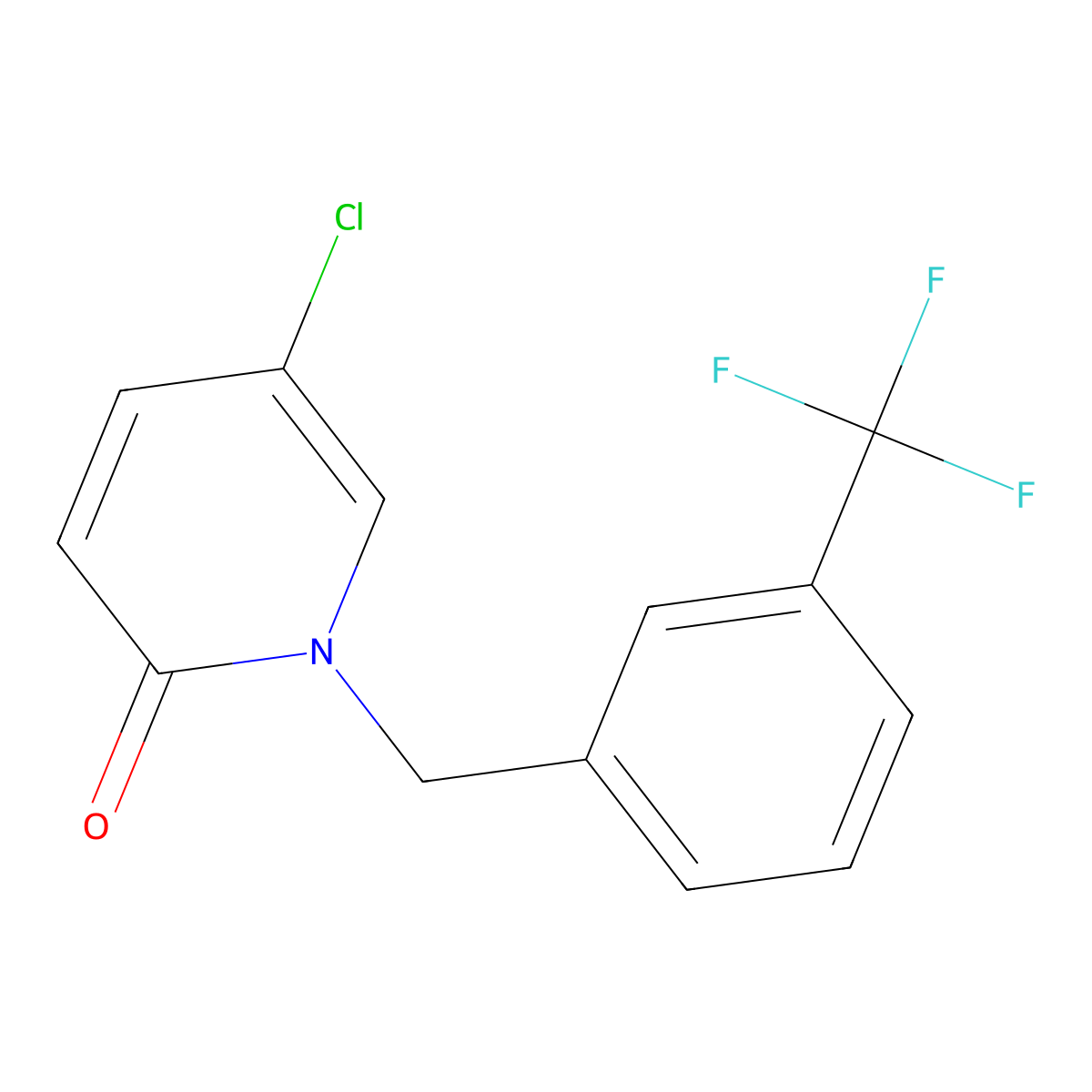 5-chloro-1-[3-(trifluoromethyl)benzyl]-2(1H)-pyridinone molecular structure, CAS 353257-45-1
