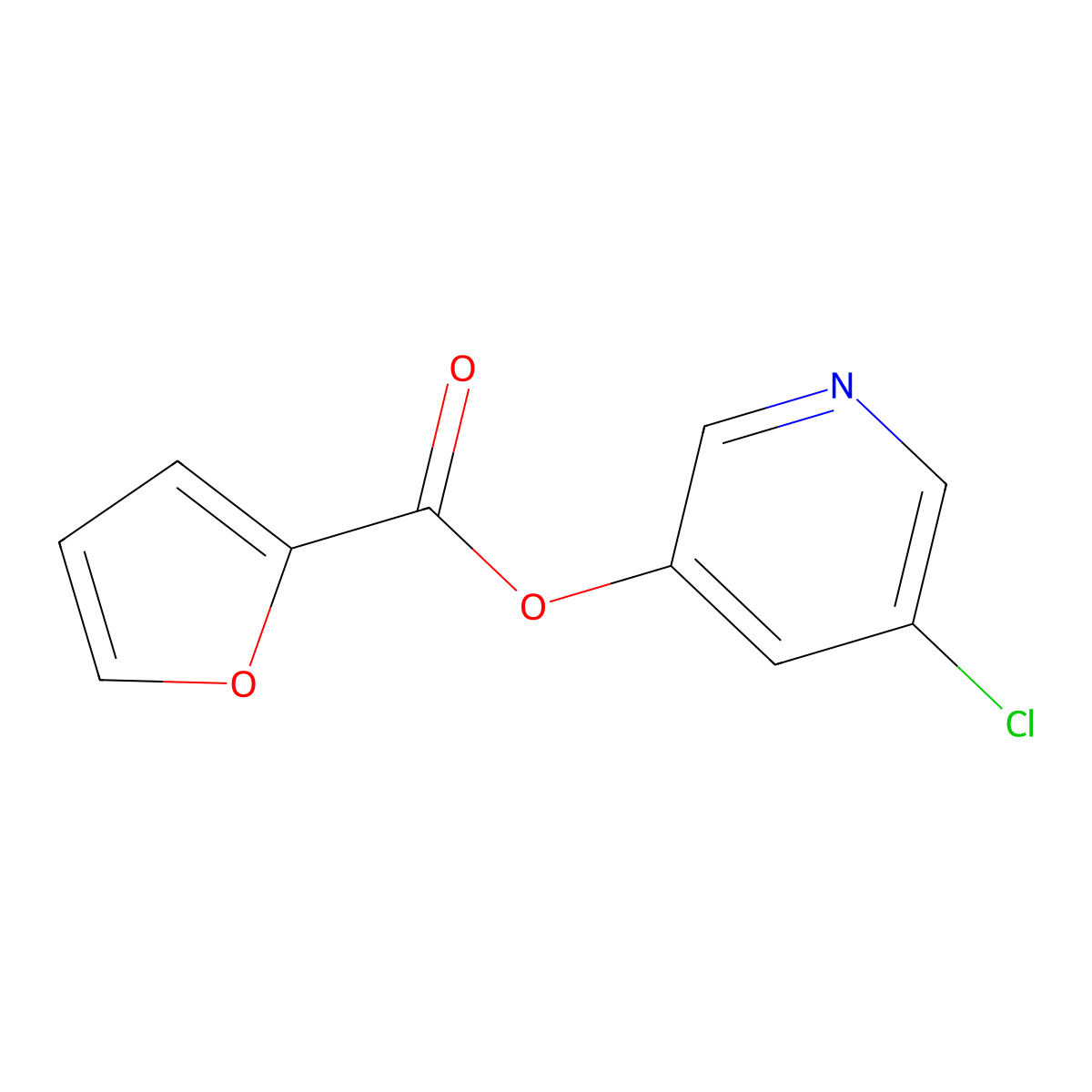 5-Chloro-3-pyridinyl 2-furoate molecular structure, CAS 353257-73-5