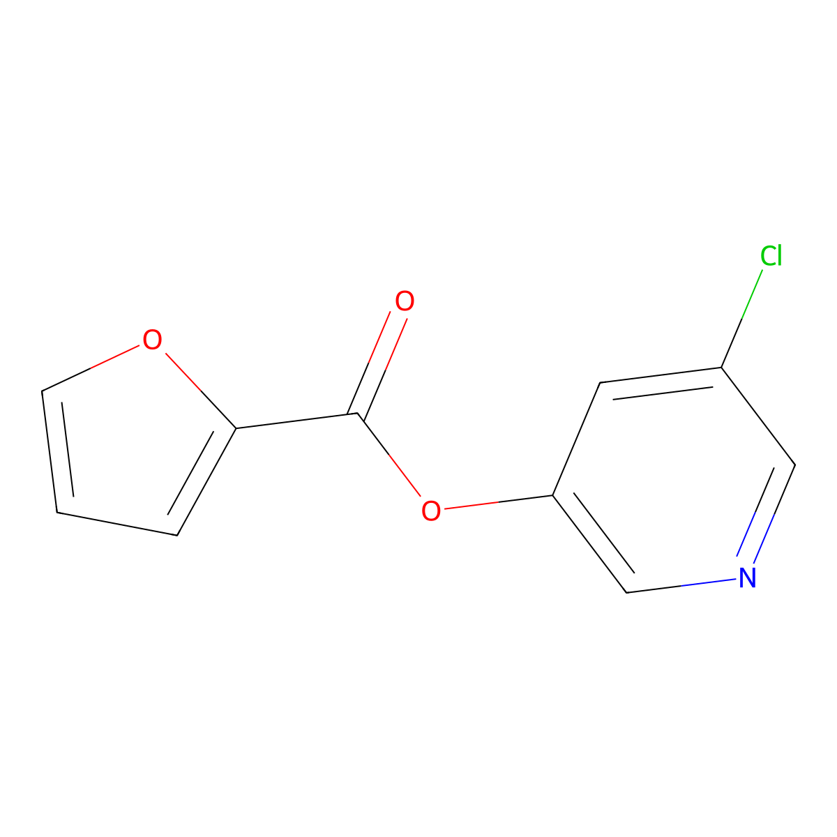 5-Chloro-3-pyridinyl 2-furoate molecular structure, CAS 353257-73-5