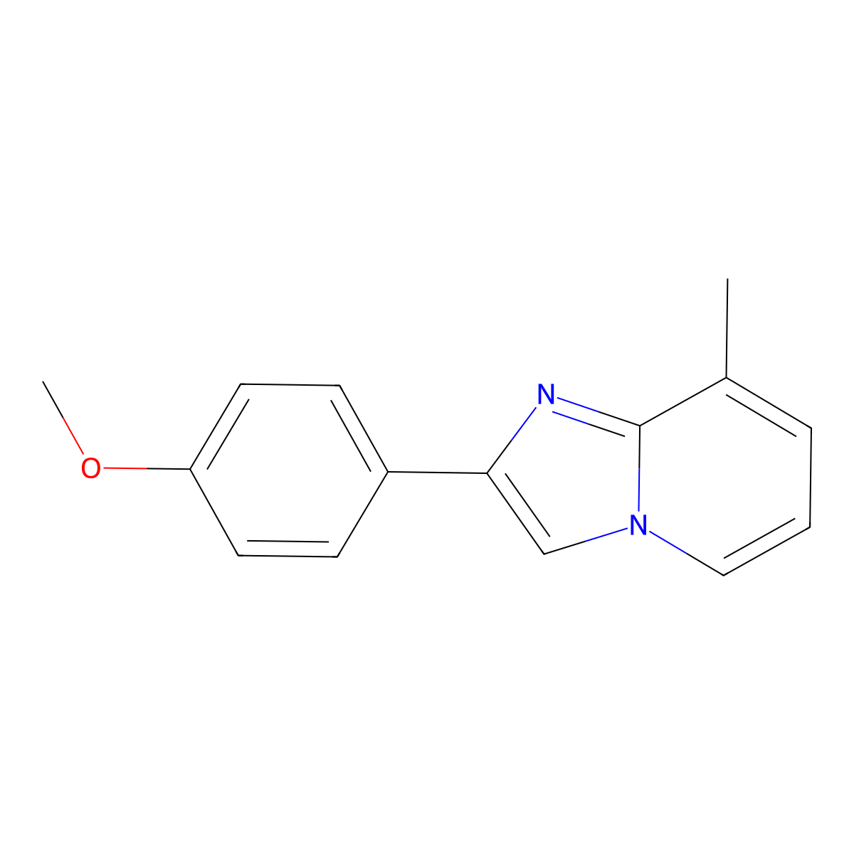 2-(4-Methoxyphenyl)-8-methylimidazo[1,2-a]pyridine molecular structure, CAS 353258-23-8