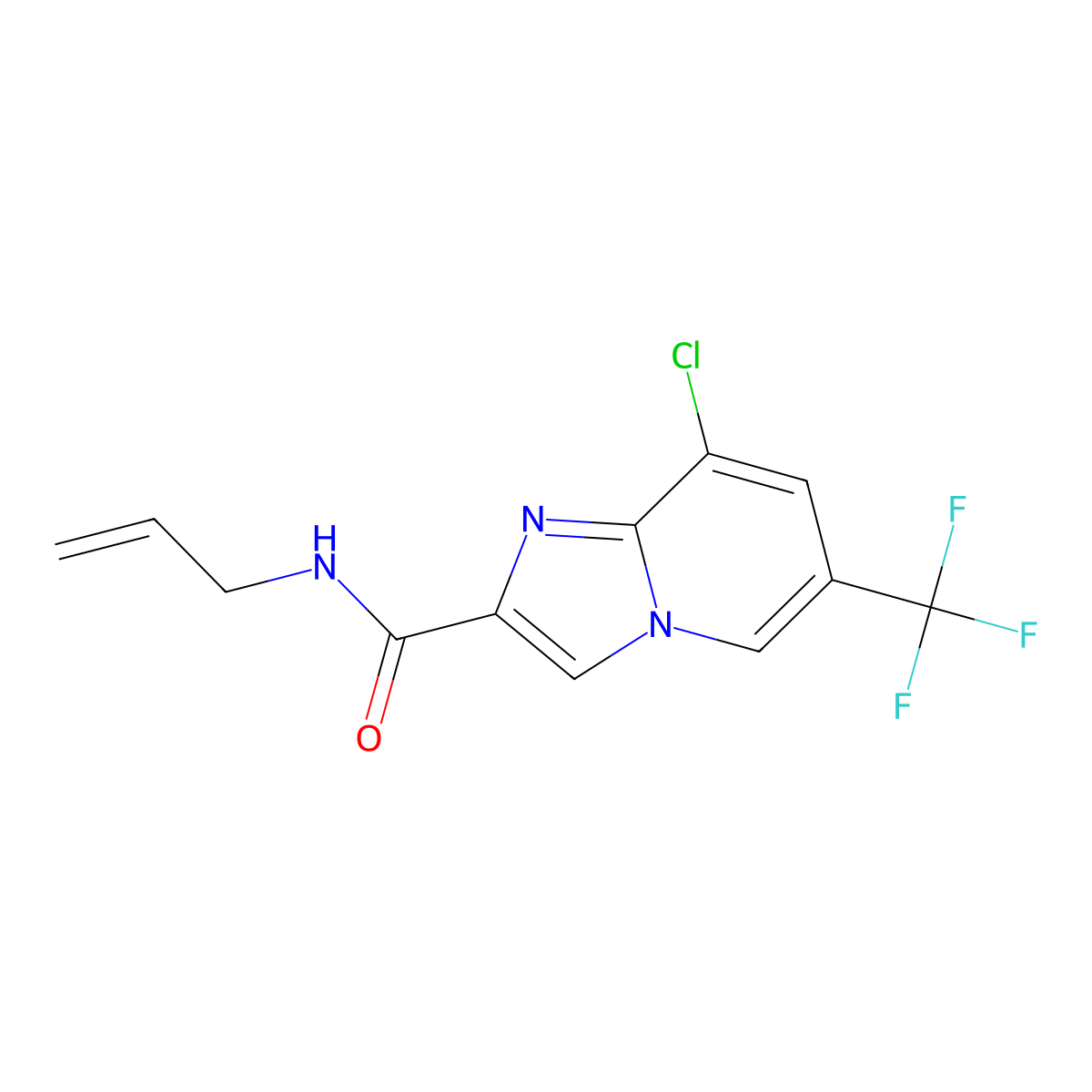 N-allyl-8-chloro-6-(trifluoromethyl)imidazo[1,2-a]pyridine-2-carboxamide molecular structure, CAS 353258-44-3