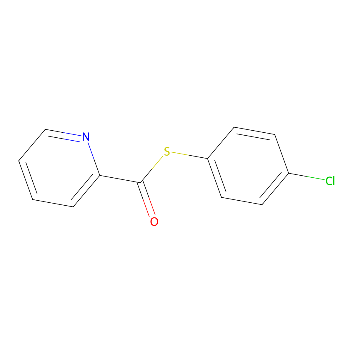 S-(4-chlorophenyl) pyridine-2-carbothioate molecular structure, CAS 353258-69-2
