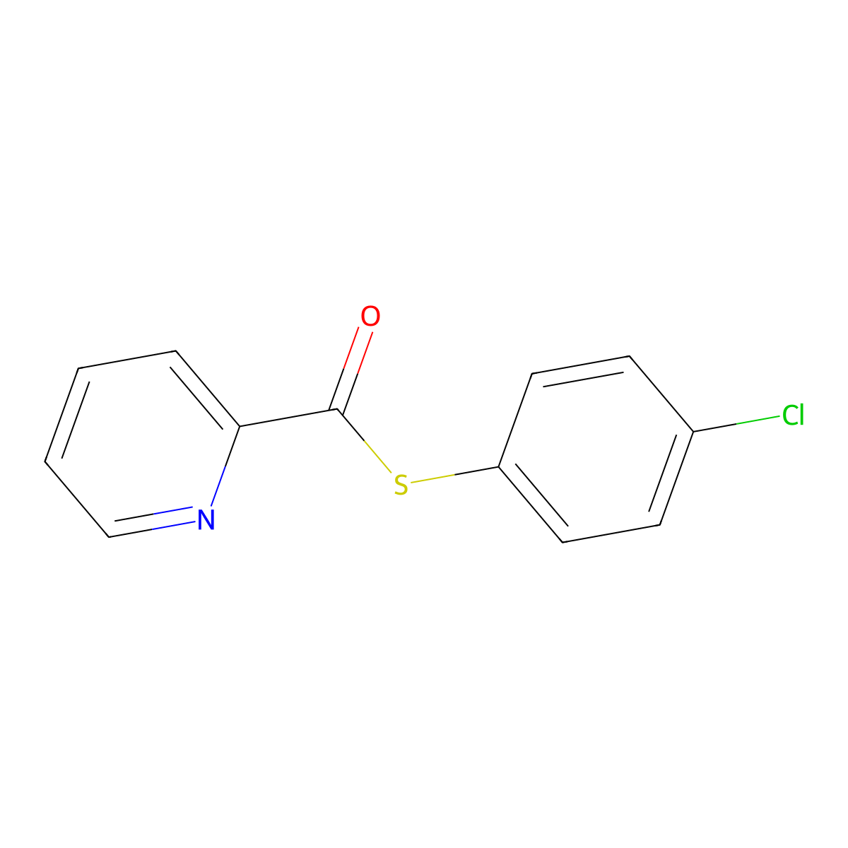 S-(4-chlorophenyl) pyridine-2-carbothioate molecular structure, CAS 353258-69-2