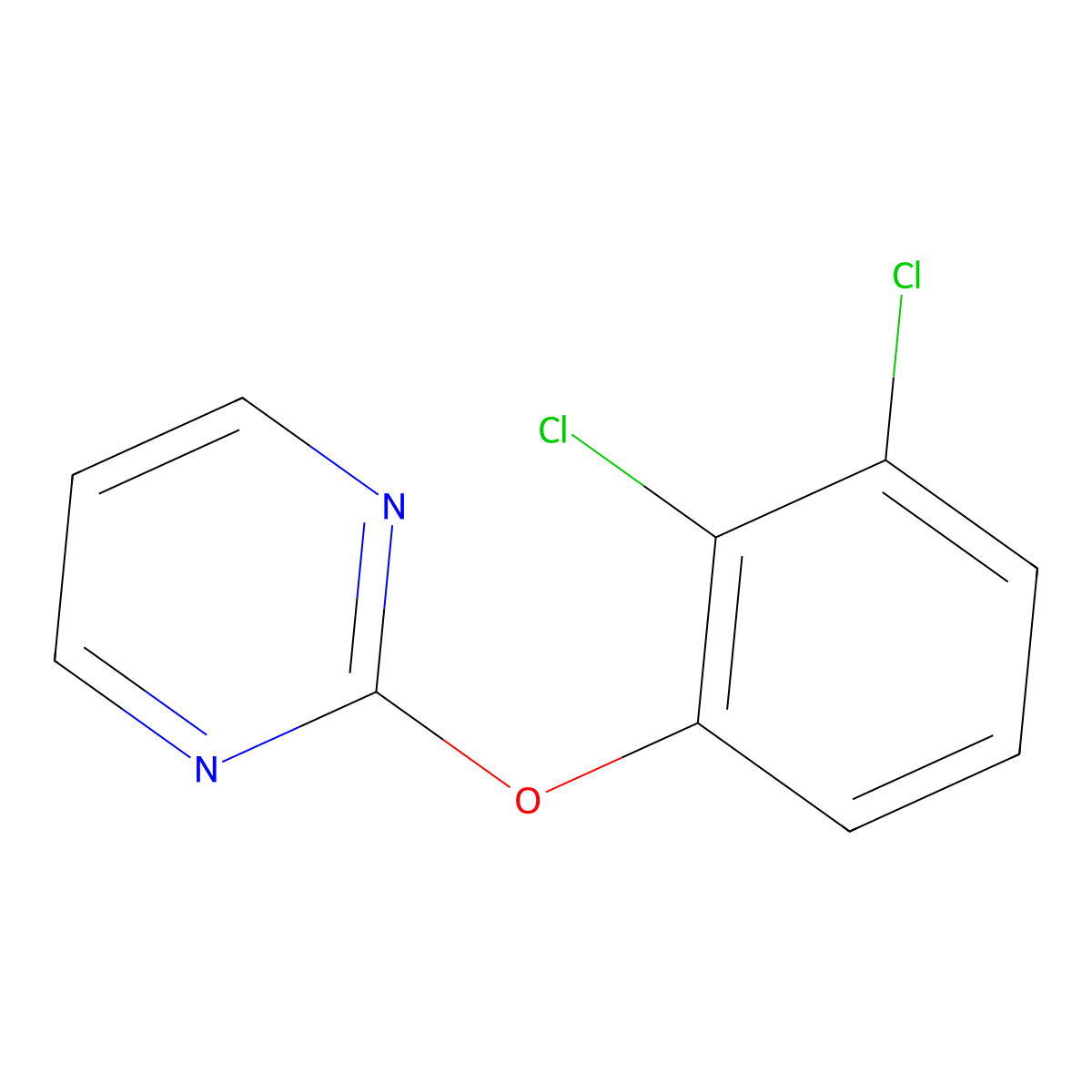 2,3-Dichlorophenyl 2-pyrimidinyl ether molecular structure, CAS 353258-99-8