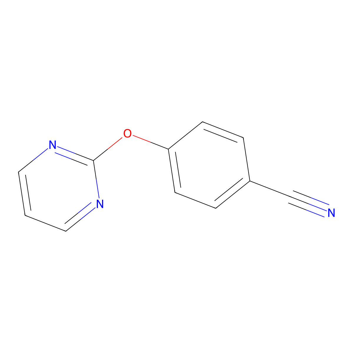 4-(Pyrimidin-2-yloxy)benzonitrile molecular structure, CAS 353259-03-7