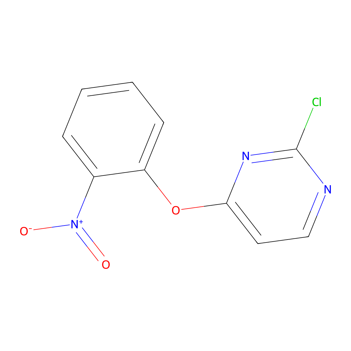 2-Chloro-4-(2-nitrophenoxy)pyrimidine molecular structure, CAS 353259-09-3