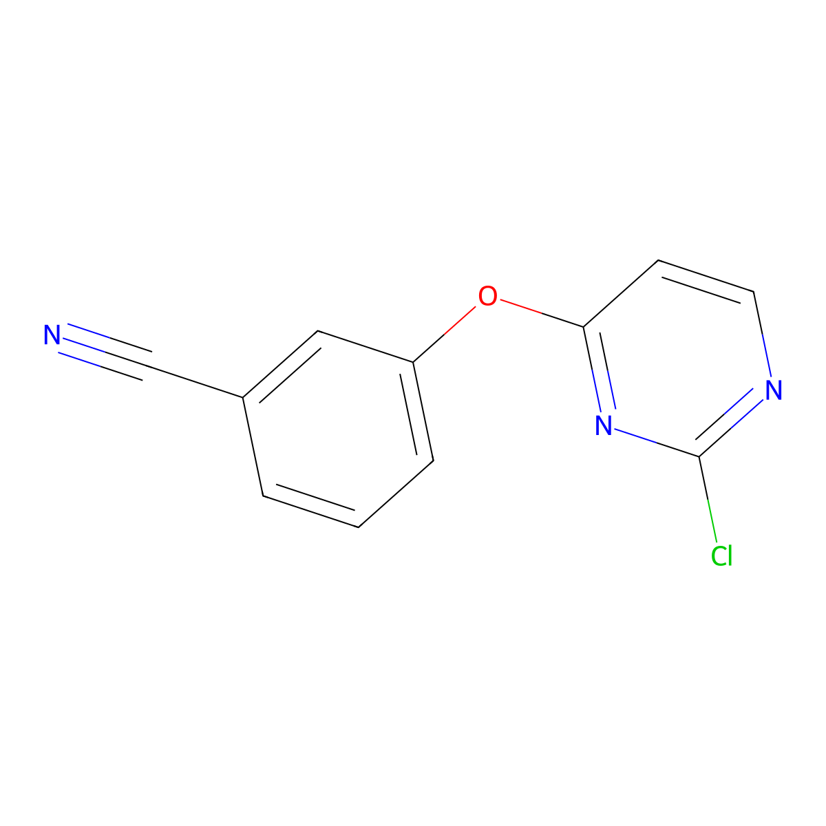 3-[(2-Chloropyrimidin-4-yl)oxy]benzonitrile molecular structure, CAS 353259-11-7