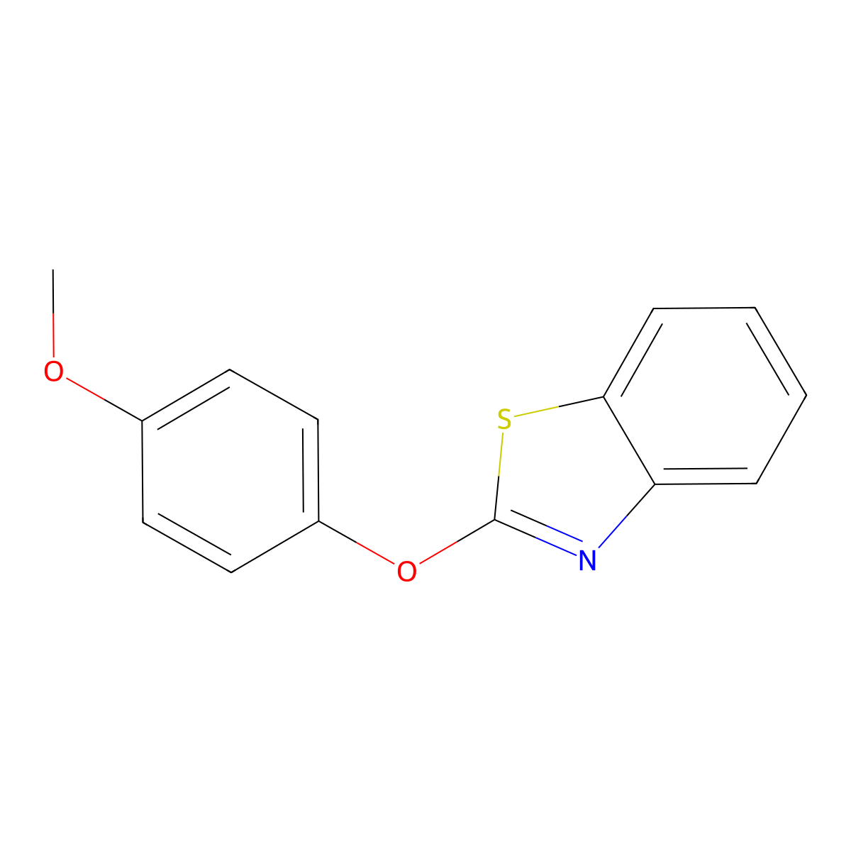 2-(4-Methoxyphenoxy)-1,3-benzothiazole molecular structure, CAS 353259-42-4