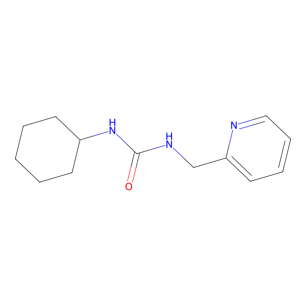 1-Cyclohexyl-3-(pyridin-2-ylmethyl)urea molecular structure, CAS 353259-61-7