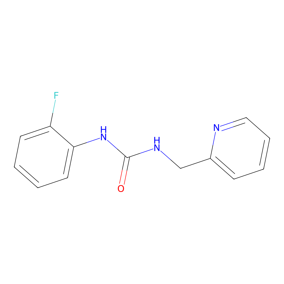 1-(2-Fluorophenyl)-3-(pyridin-2-ylmethyl)urea molecular structure, CAS 353259-63-9