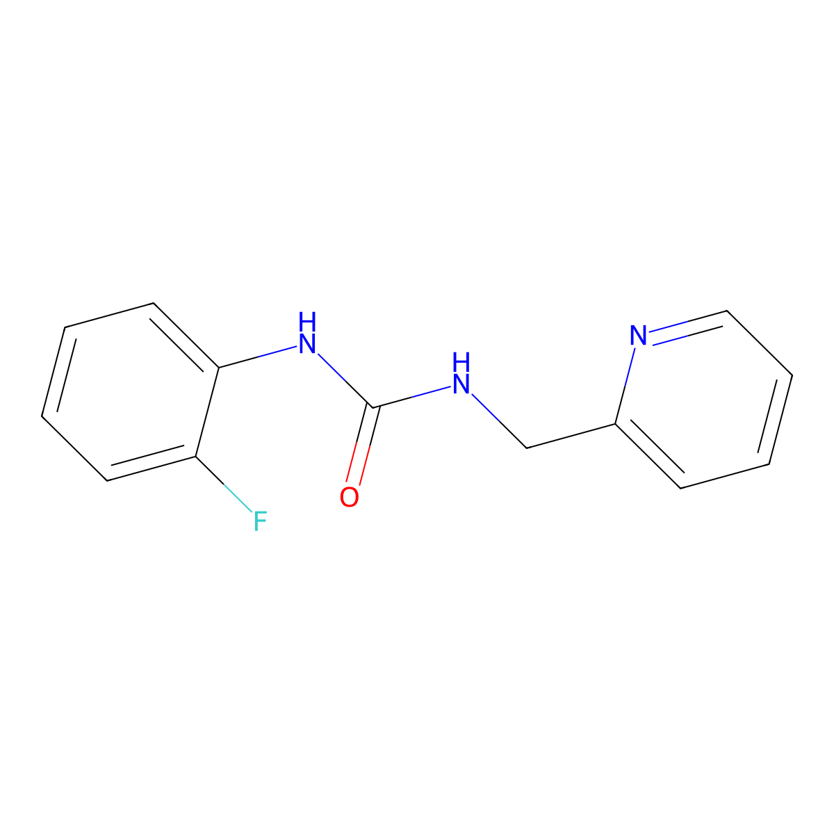 1-(2-Fluorophenyl)-3-(pyridin-2-ylmethyl)urea molecular structure, CAS 353259-63-9