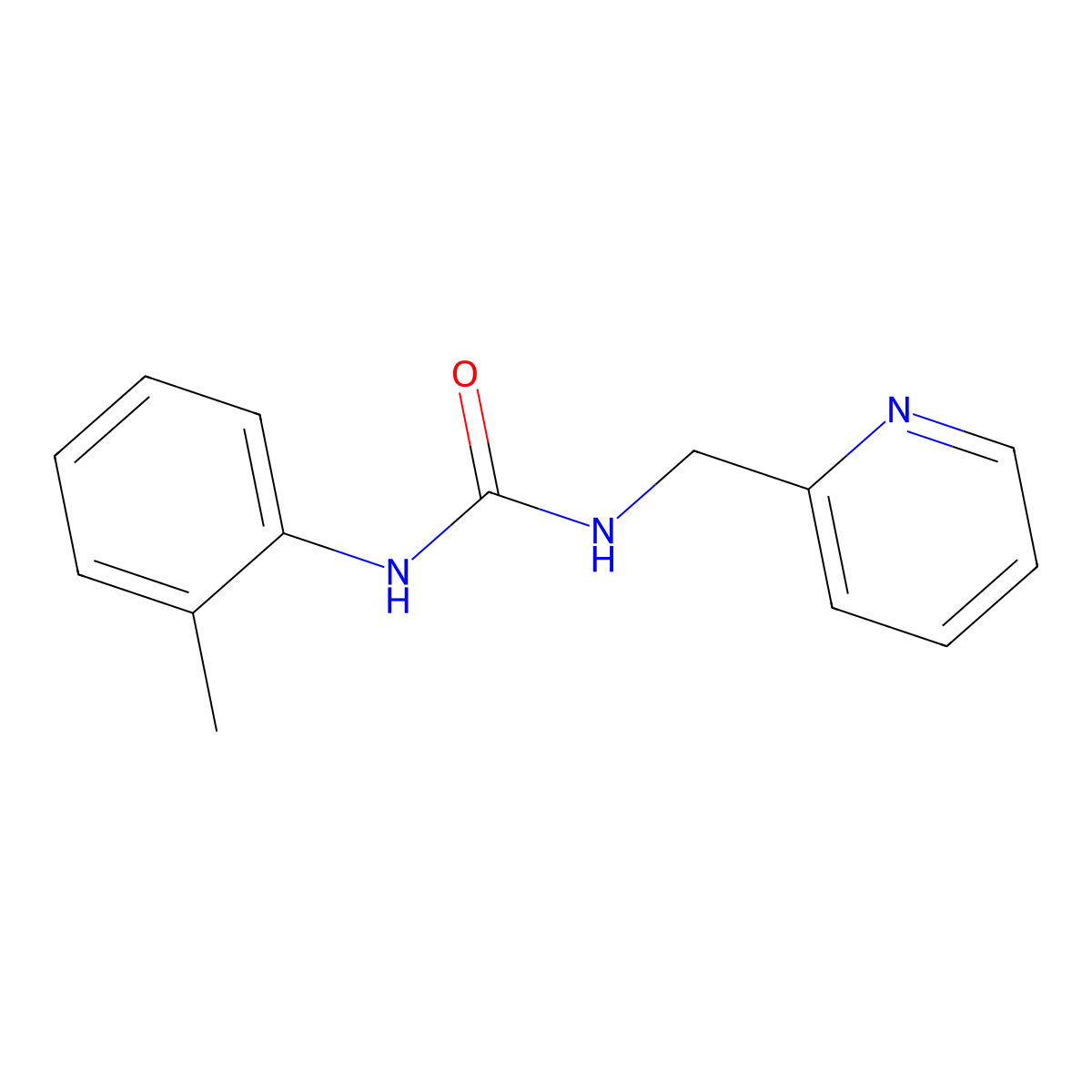 N-(2-methylphenyl)-N'-(2-pyridinylmethyl)urea molecular structure, CAS 353259-67-3