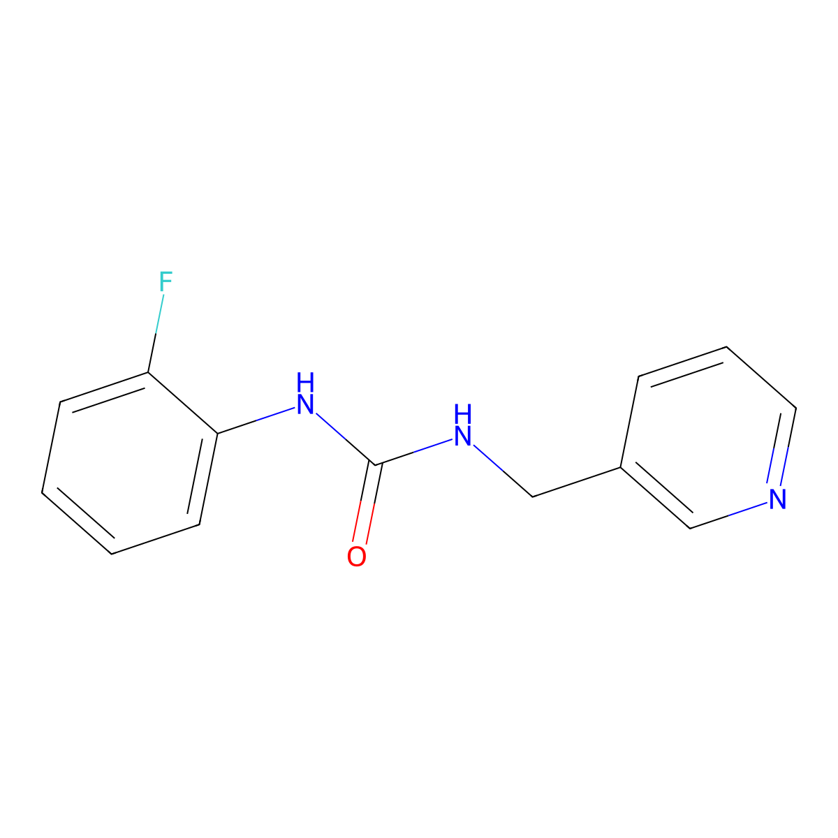 1-(2-Fluorophenyl)-3-(pyridin-3-ylmethyl)urea molecular structure, CAS 353259-71-9