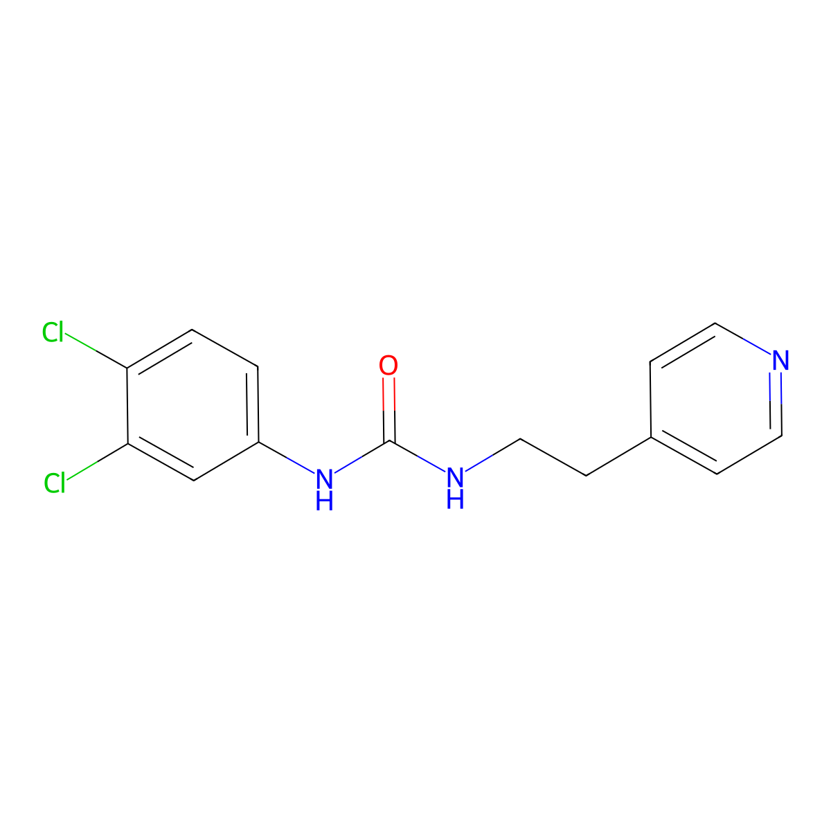 1-(3,4-Dichlorophenyl)-3-(2-pyridin-4-ylethyl)urea molecular structure, CAS 353259-81-1