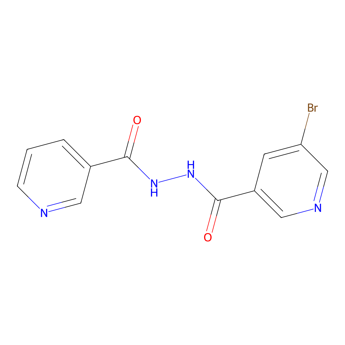 5-bromo-N'-(3-pyridinylcarbonyl)nicotinohydrazide molecular structure, CAS 353261-49-1