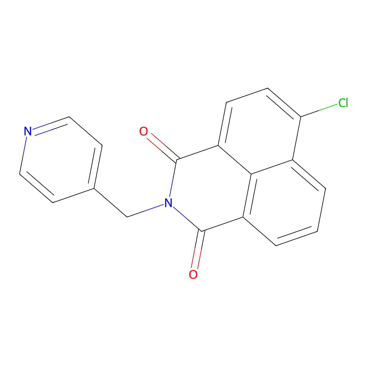 6-Chloro-2-(4-pyridinylmethyl)-1H-benz[de]isoquinoline-1,3(2H)-dione molecular structure, CAS 353262-80-3
