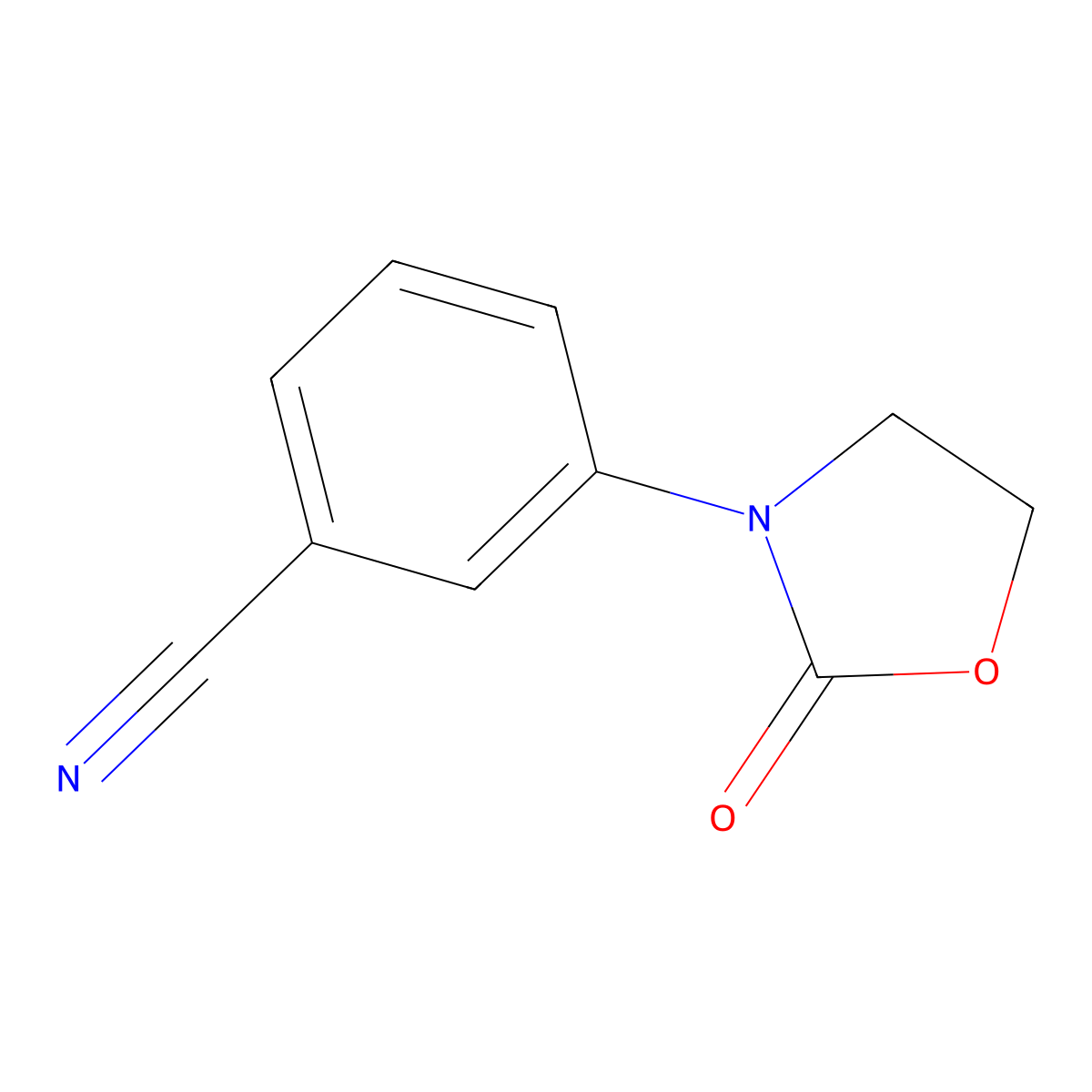 3-(2-Oxo-1,3-oxazolidin-3-yl)benzonitrile molecular structure, CAS 353265-77-7