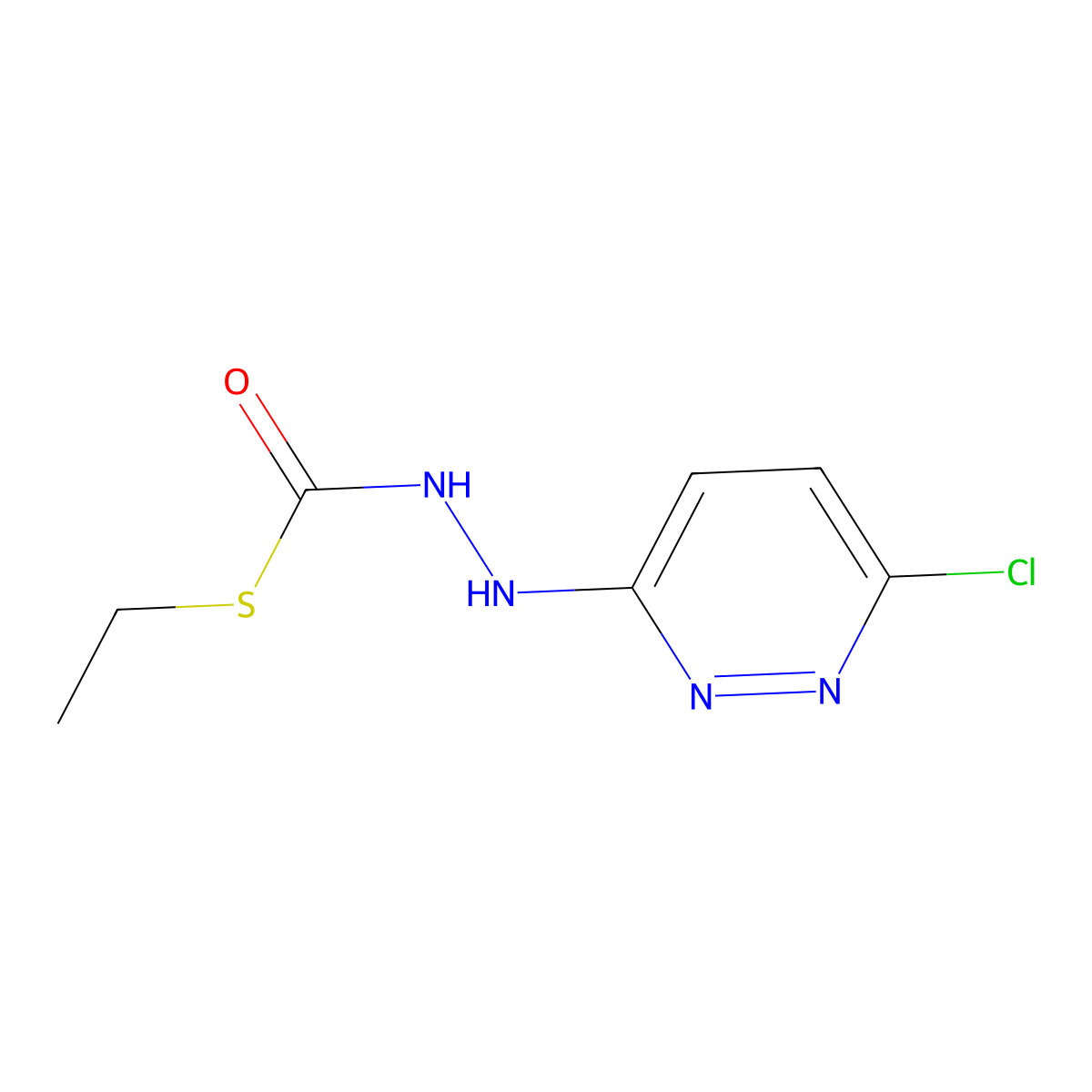 S-ethyl 2-(6-chloro-3-pyridazinyl)hydrazinecarbothioate molecular structure, CAS 353266-04-3