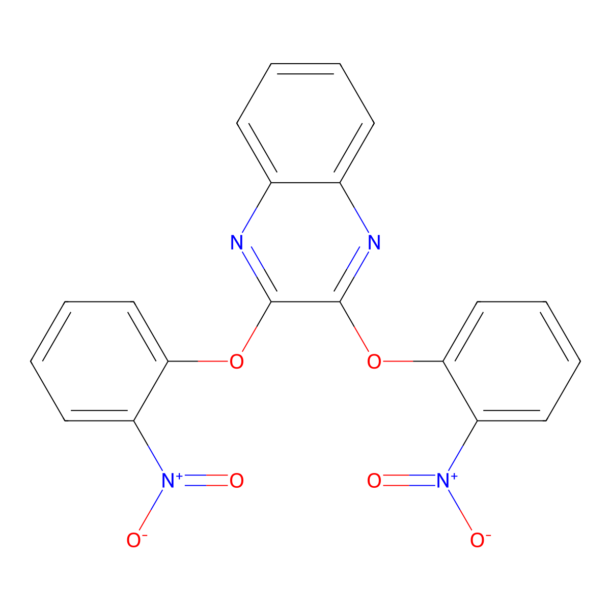 2,3-Bis{2-nitrophenoxy}quinoxaline molecular structure, CAS 353266-50-9