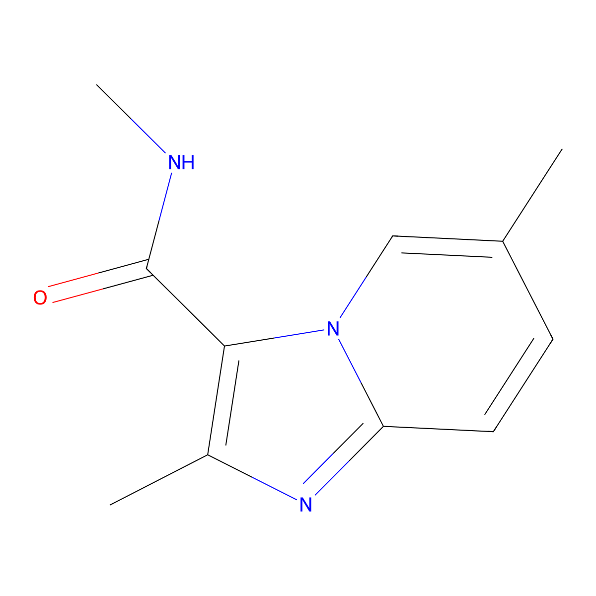 N,2,6-trimethylimidazo[1,2-a]pyridine-3-carboxamide molecular structure, CAS 353266-83-8