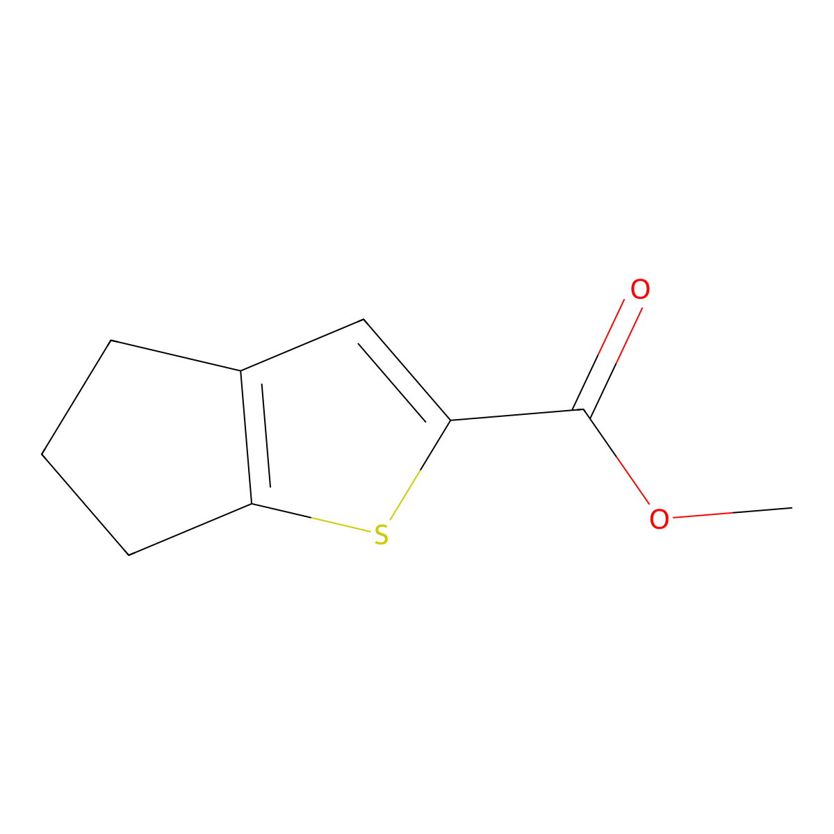 methyl 5,6-dihydro-4H-cyclopenta[b]thiophene-2-carboxylate molecular structure, CAS 353269-02-0