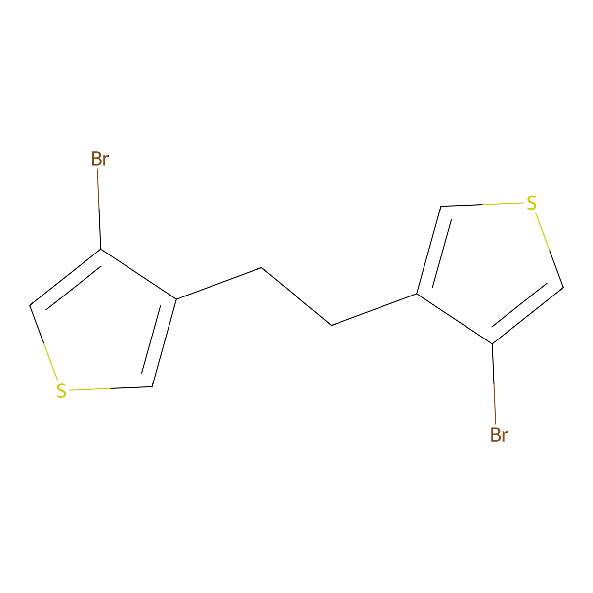 3-Bromo-4-[2-(4-bromo-3-thienyl)ethyl]thiophene molecular structure, CAS 353269-21-3