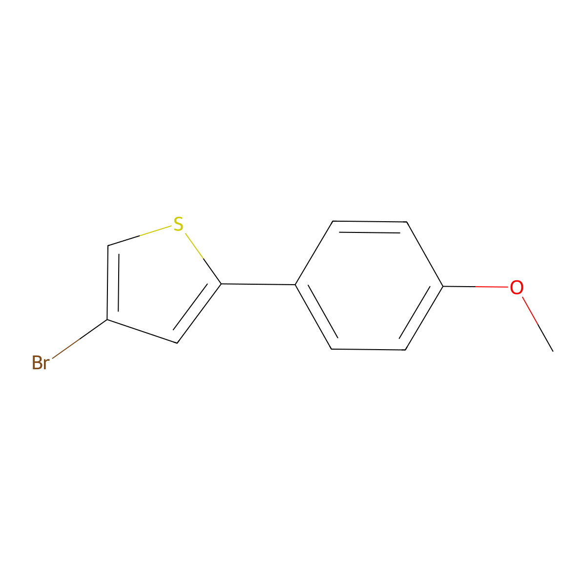 4-Bromo-2-(4-methoxyphenyl)thiophene molecular structure, CAS 353269-41-7