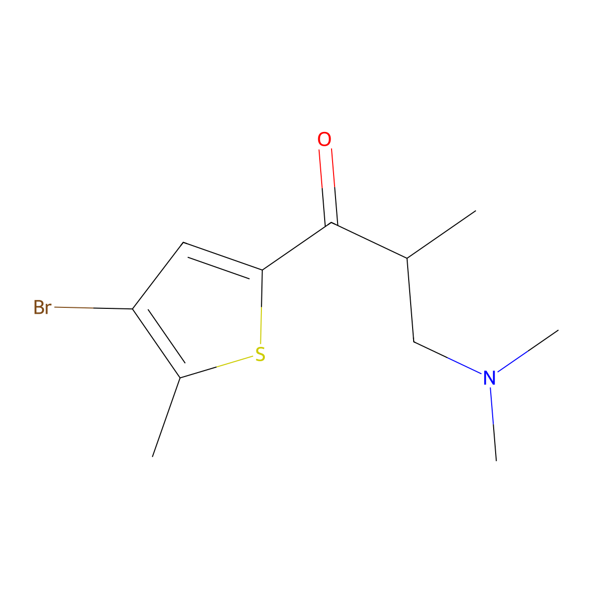 1-(4-Bromo-5-methylthiophen-2-yl)-3-(dimethylamino)-2-methylpropan-1-one molecular structure, CAS 353269-45-1