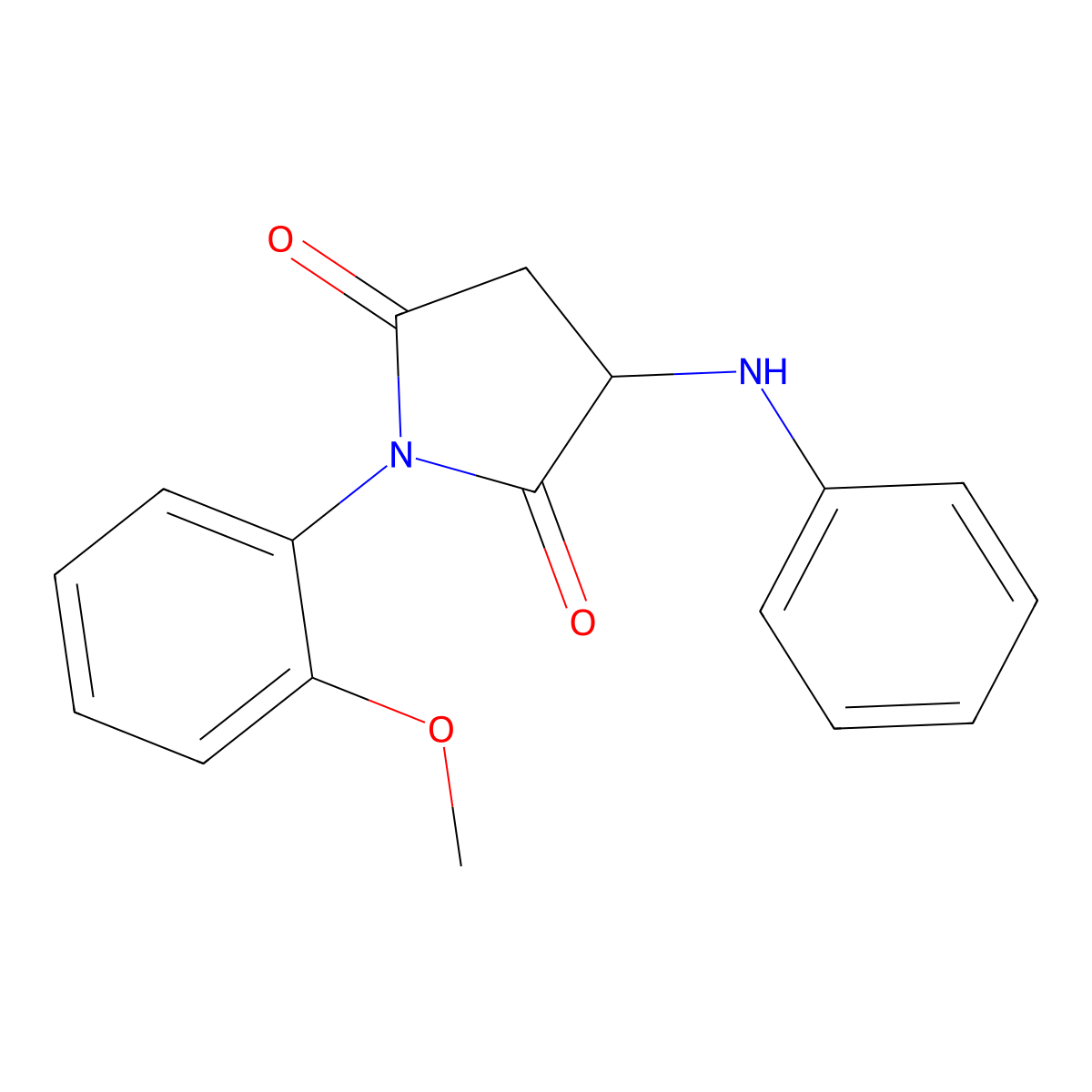 3-Anilino-1-(2-methoxyphenyl)pyrrolidine-2,5-dione molecular structure, CAS 353273-53-7