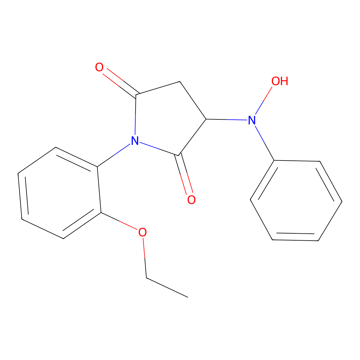 1-(2-Ethoxy-phenyl)-3-(hydroxy-phenyl-amino)-pyrrolidine-2,5-dione molecular structure, CAS 353273-74-2