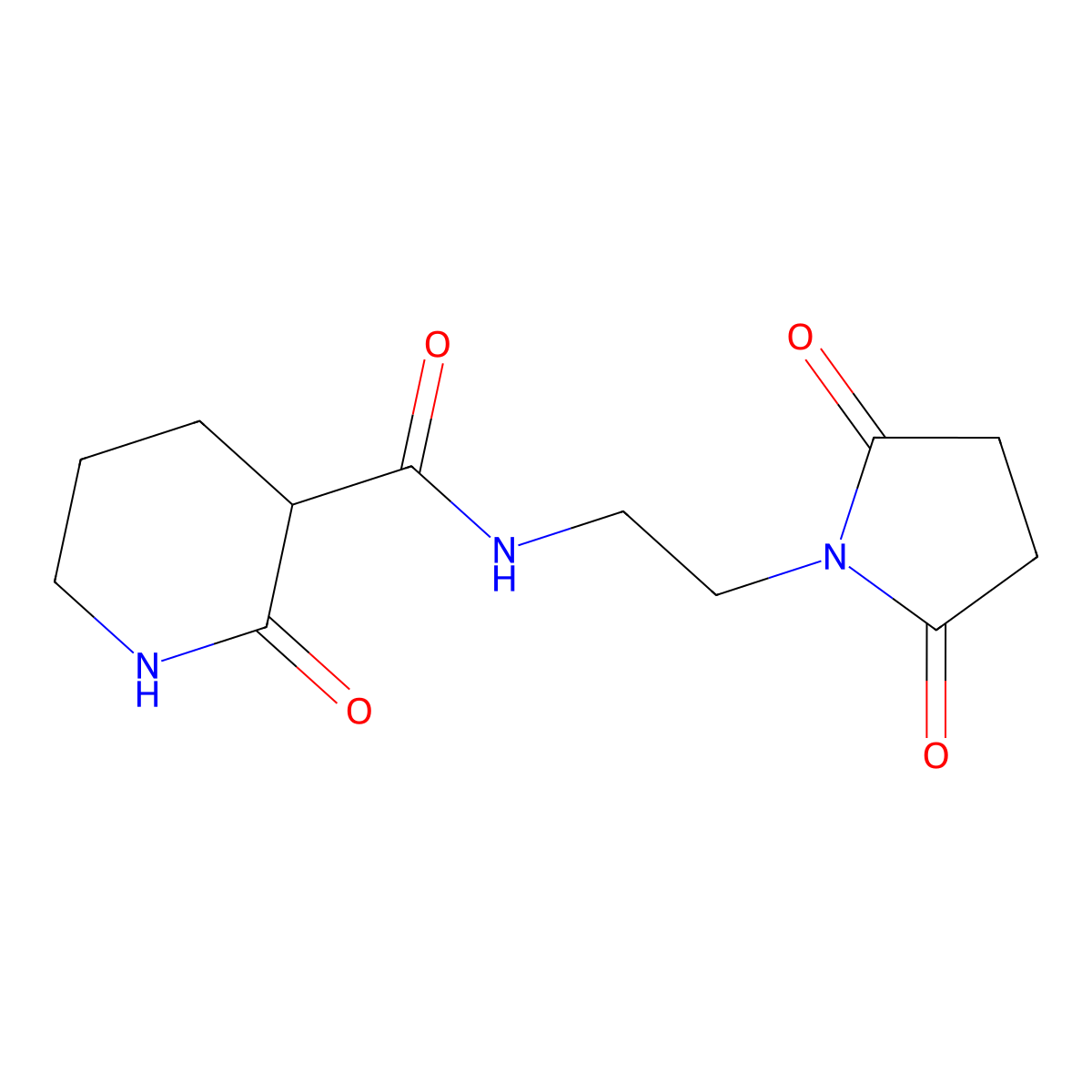 N-[2-(2,5-dioxopyrrolidin-1-yl)ethyl]-2-oxopiperidine-3-carboxamide molecular structure, CAS 353276-13-8