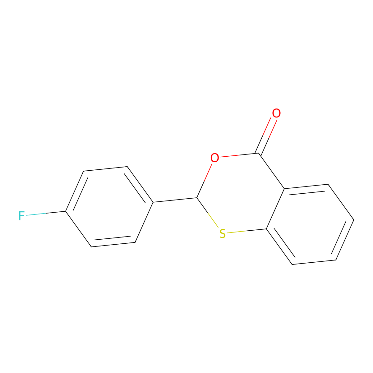 2-(4-fluorophenyl)-4H-3,1-benzoxathiin-4-one molecular structure, CAS 353277-21-1