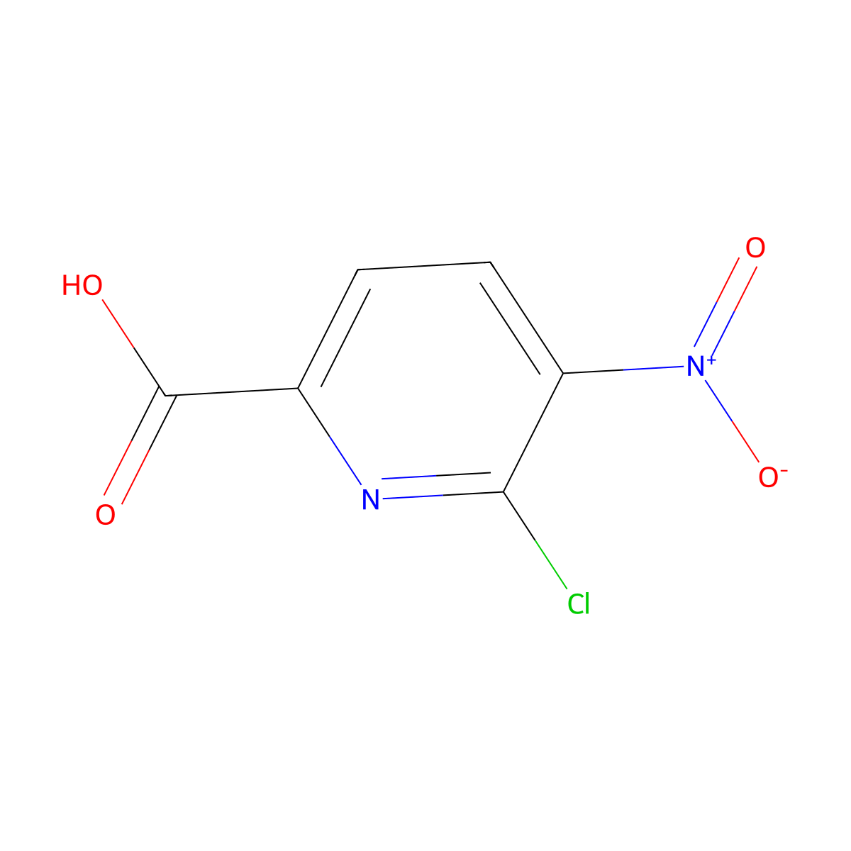 6-Chloro-5-nitropyridine-2-carboxylic acid molecular structure, CAS 353277-27-7