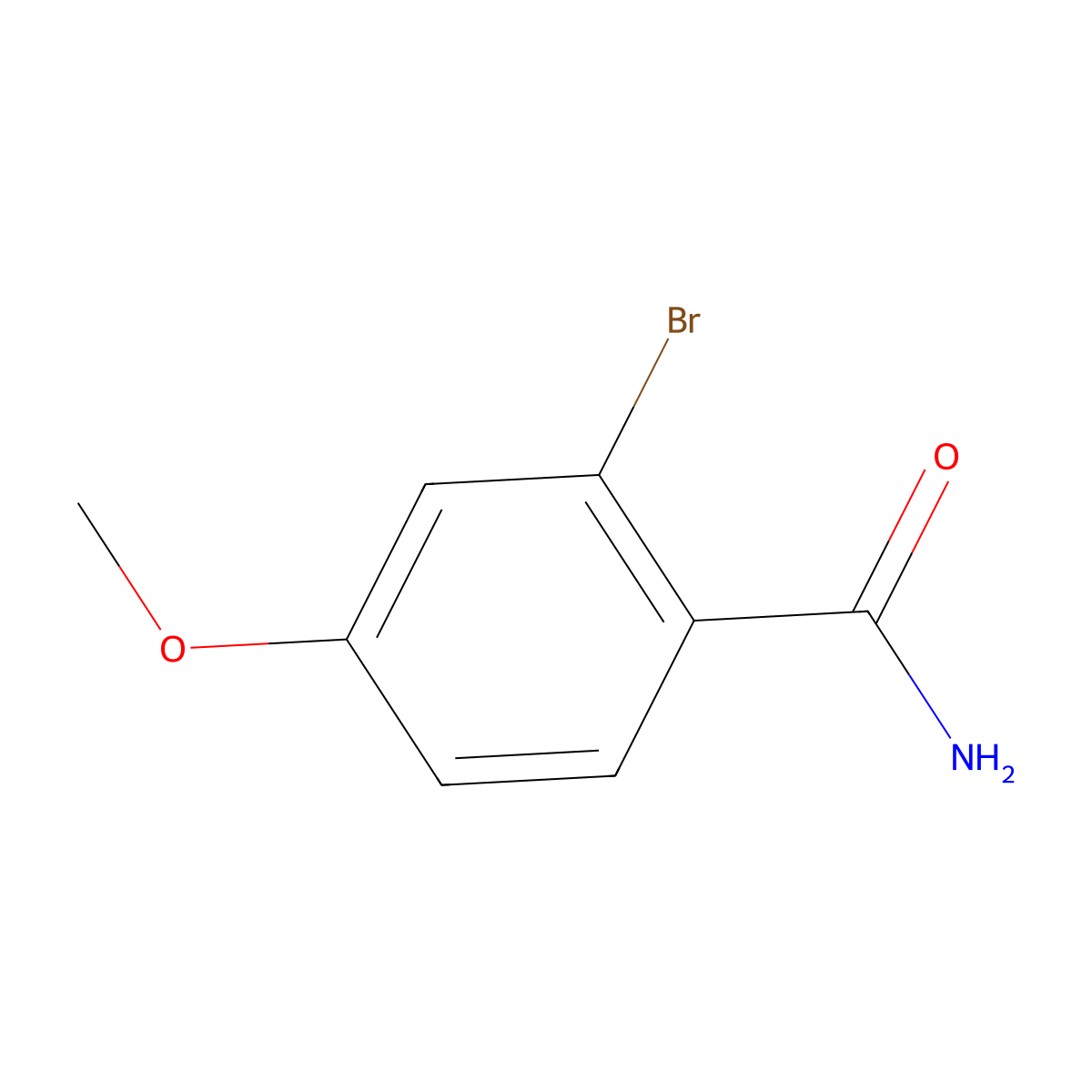 2-Bromo-4-methoxybenzamide molecular structure, CAS 353278-57-6