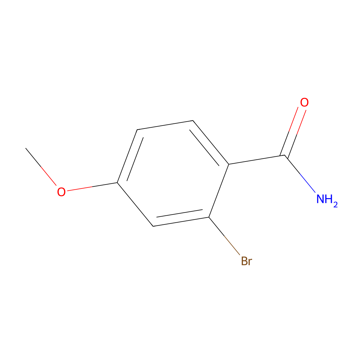 2-Bromo-4-methoxybenzamide molecular structure, CAS 353278-57-6