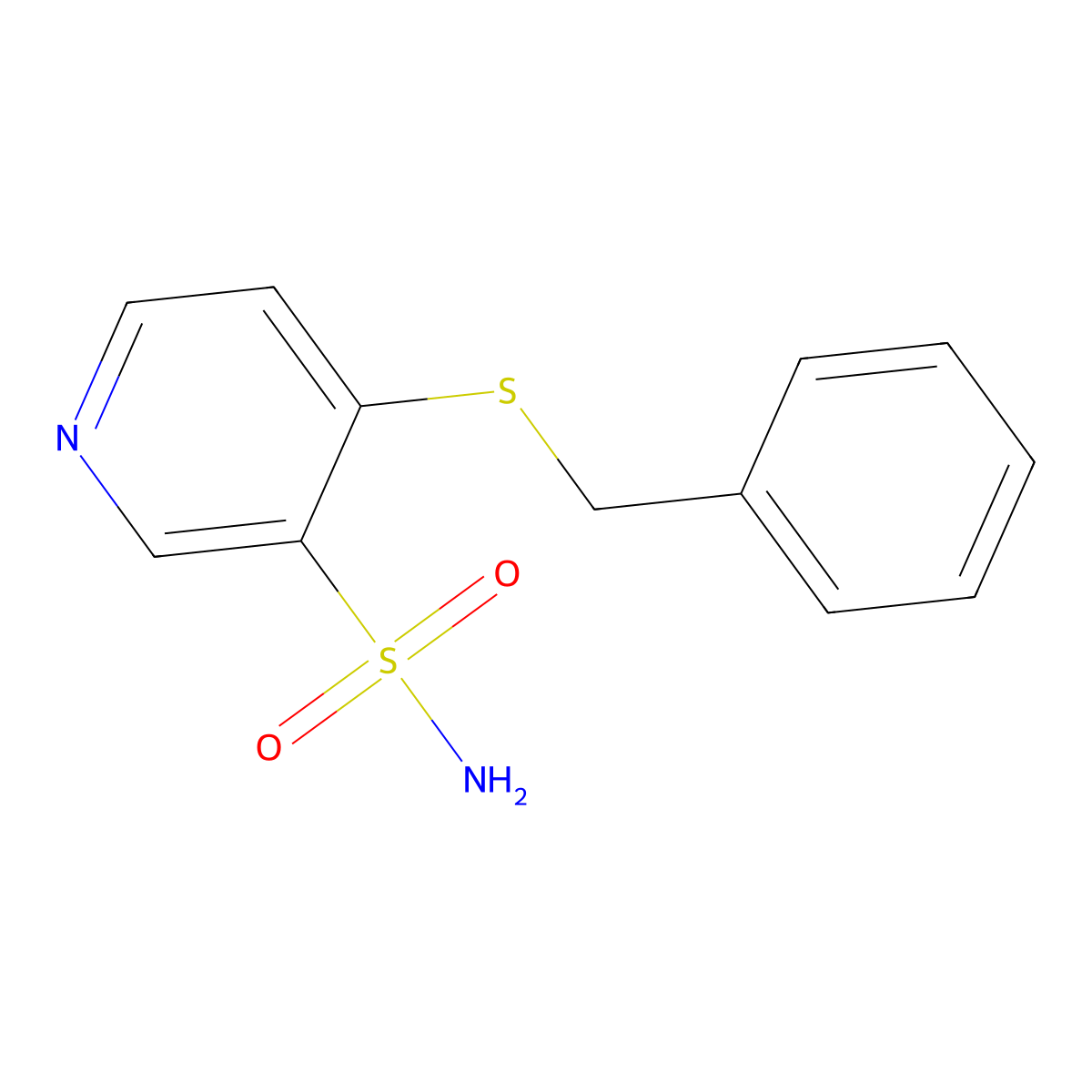 4-Benzylsulfanylpyridine-3-sulfonamide molecular structure, CAS 353278-70-3