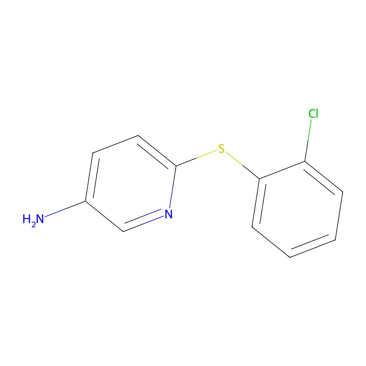 6-[(2-Chlorophenyl)sulfanyl]-3-pyridinylamine molecular structure, CAS 353281-10-4