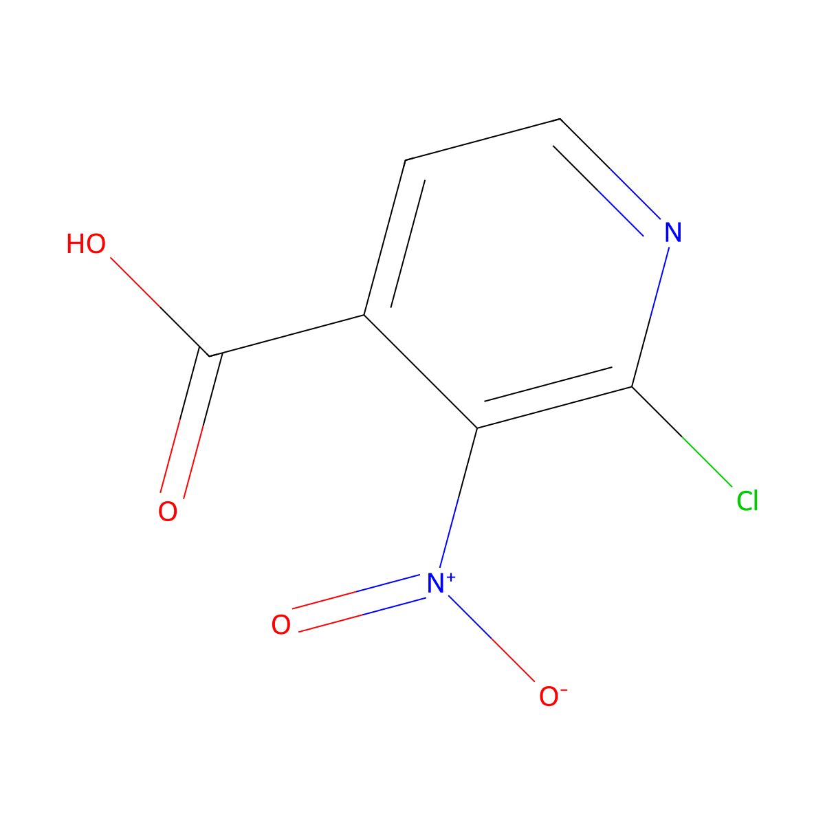 2-Chloro-3-nitropyridine-4-carboxylic acid molecular structure, CAS 353281-15-9