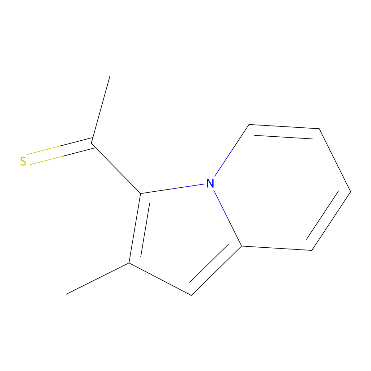 1-(2-Methylindolizin-3-yl)ethanethione molecular structure, CAS 353283-83-7
