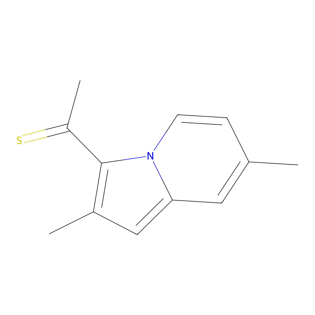 1-(2,7-Dimethylindolizin-3-yl)ethanethione molecular structure, CAS 353283-91-7