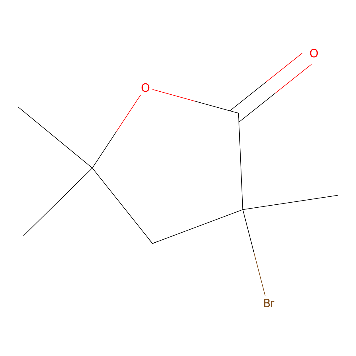 3-Bromo-3,5,5-trimethyloxolan-2-one molecular structure, CAS 353284-14-7