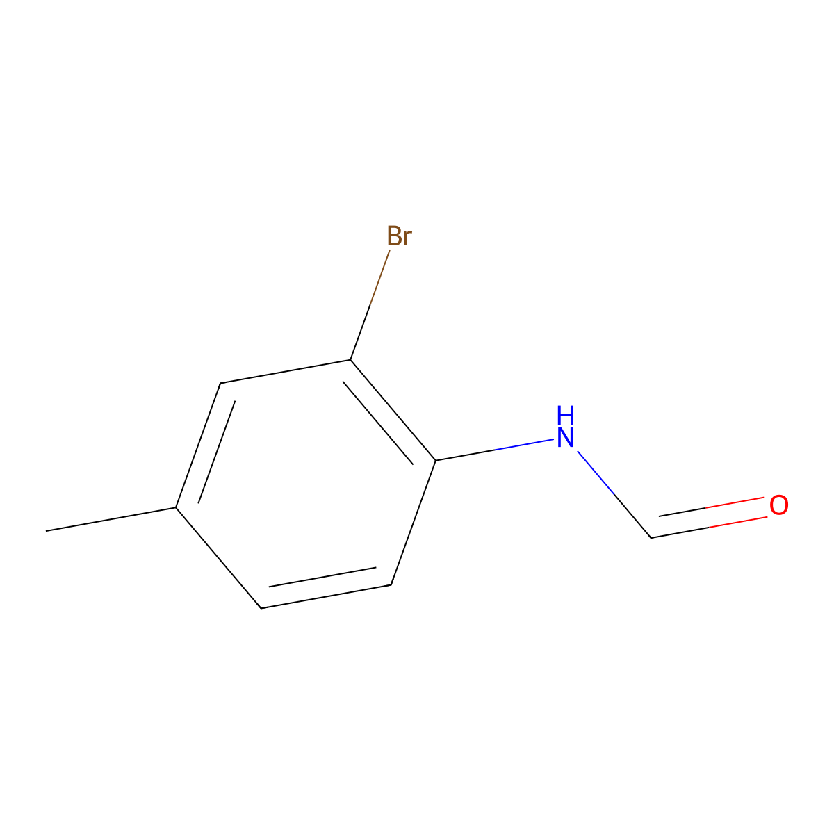 2-Bromo-4-methylphenylformamide molecular structure, CAS 353284-16-9