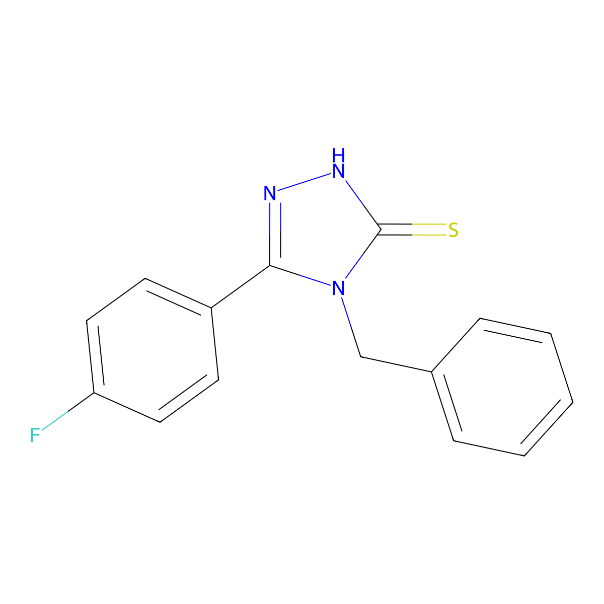 4-benzyl-5-(4-fluorophenyl)-4H-1,2,4-triazole-3-thiol molecular structure, CAS 353287-91-9