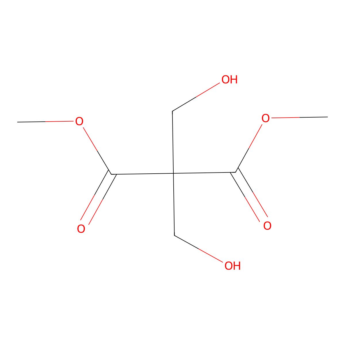 Dimethyl 2,2-bis(hydroxymethyl)malonate molecular structure, CAS 35329-73-8