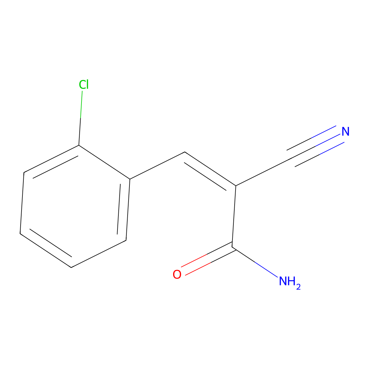 3-(2-Chlorophenyl)-2-cyanoacrylamide molecular structure, CAS 3533-10-6