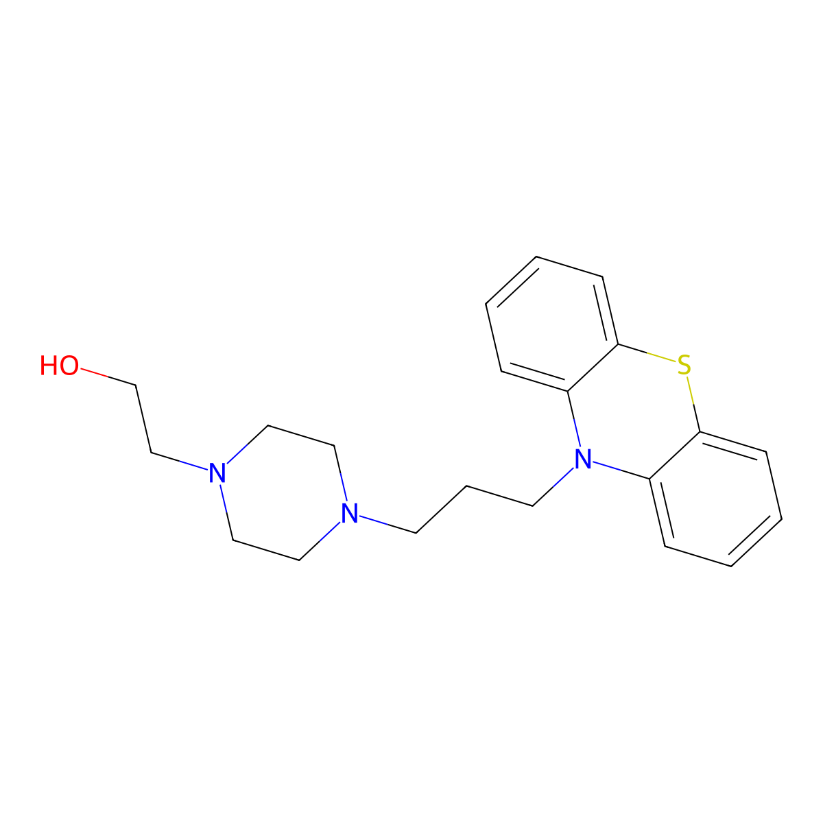 Dechloro perphenazine molecular structure, CAS 3533-97-9