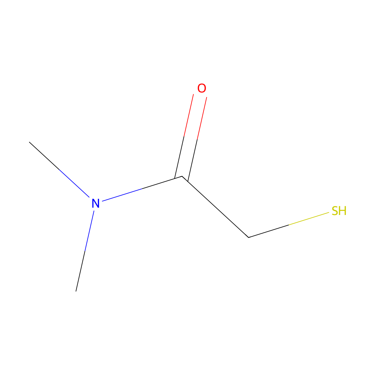 N,N-dimethyl-2-sulfanylacetamide molecular structure, CAS 35331-24-9
