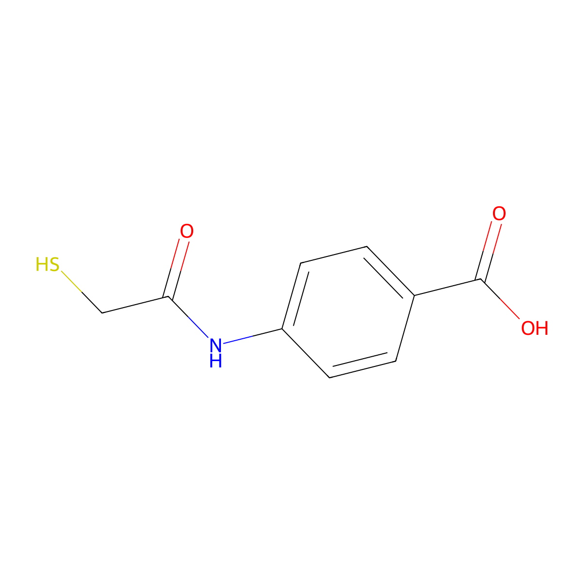 Benzoic acid, 4-[(mercaptoacetyl)amino]- molecular structure, CAS 35331-28-3