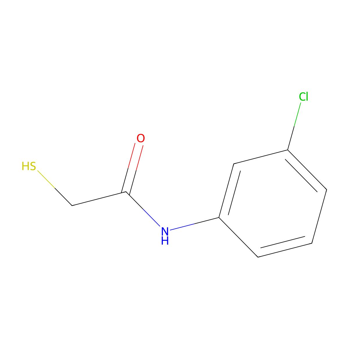 N-(3-chlorophenyl)-2-sulfanylacetamide molecular structure, CAS 35331-31-8