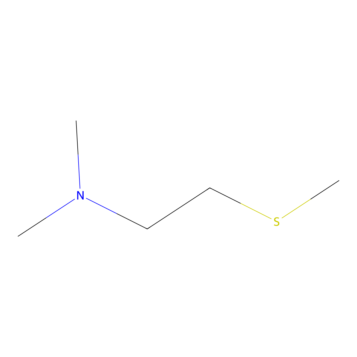 Dimethyl(2-(methylsulfanyl)ethyl)amine molecular structure, CAS 35332-10-6